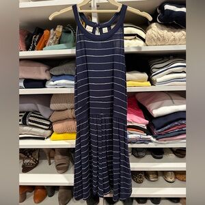 Roxy Navy and White Striped Top